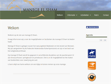 Tablet Screenshot of manege-el-sham.nl